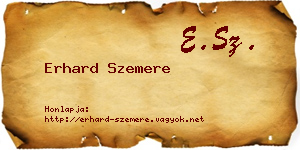 Erhard Szemere névjegykártya